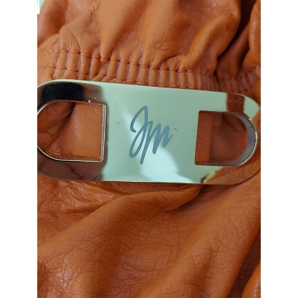 Large Purse and Matching Handbag JM Collection Orange Ruffle Purse Set - Picture 2 of 12